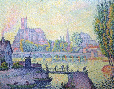 Vista del Puente de Auxerre de Paul Signac